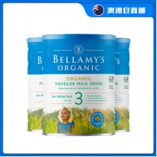 【澳洲直邮包邮】Bellamy's 贝拉米 有机奶粉3段 900克x3罐/箱（12个月+）【收件人身份证必须上传】 【新疆、西藏、内蒙古、青海、宁夏、海南、甘肃，需加收运费】